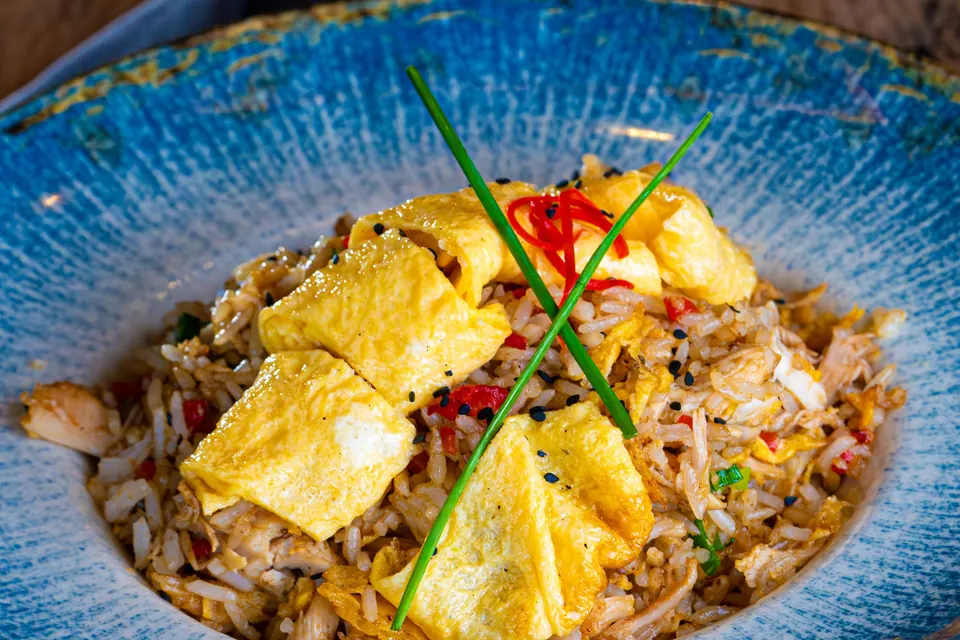 Chicken and egg fried rice