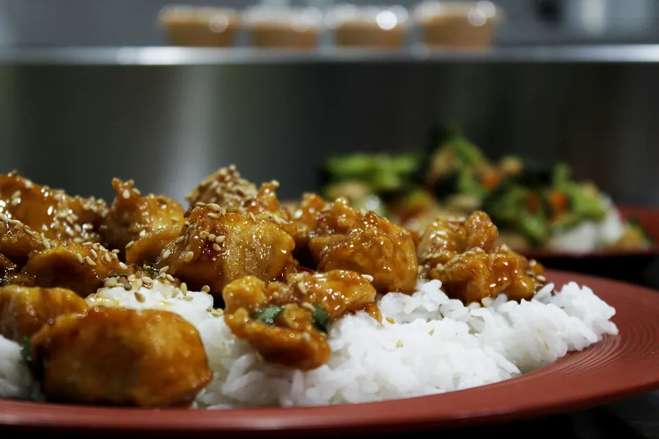 Honey teriyaki chicken rice bowl